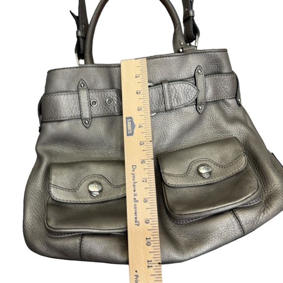 Cole Haan leather convertible handbag. Gray pebbled leather. Gorgeous! - Picture 8 of 10